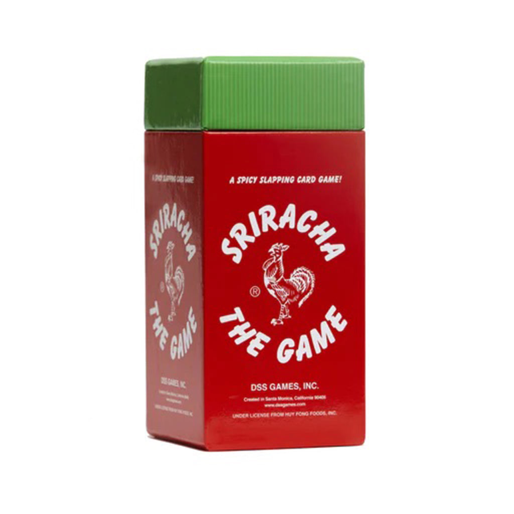 DSS Games Sriracha the Game, family card game in packaging that looks like a Sriracha bottle.