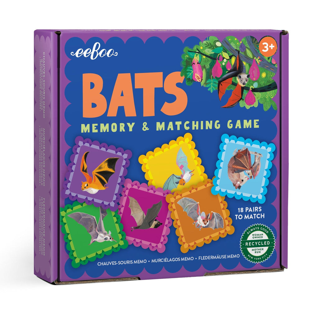eeboo bat little square matching game