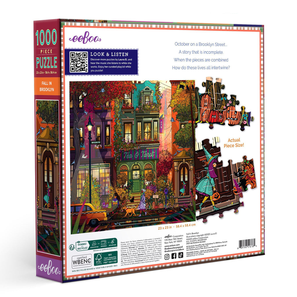 eeboo fall in brooklyn 1000 piece puzzle