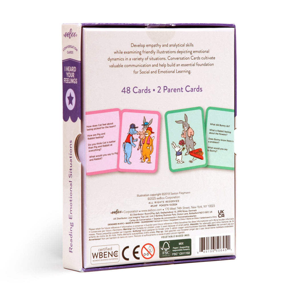 eeboo i heard your feelings hardbox flashcards