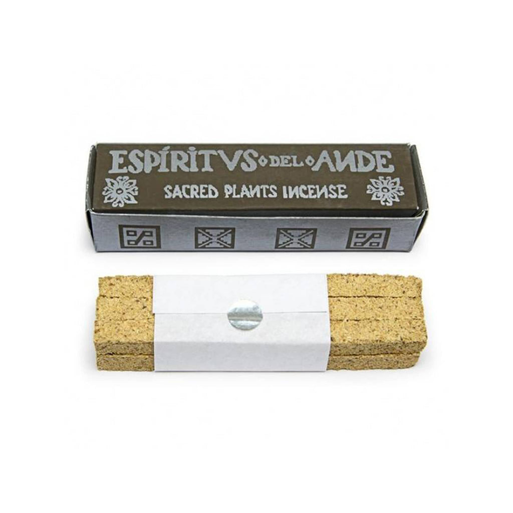 Espiritus del Ame sacred plants incense sticks with brown packaging on a white background.