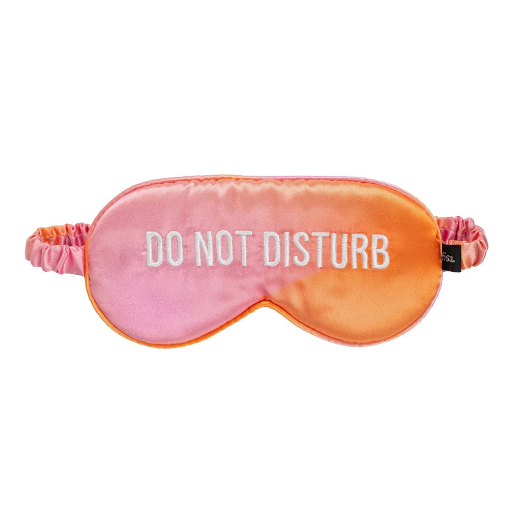 Pink to orange gradient sleep mask with 'Do Not Disturb' text on a white background.