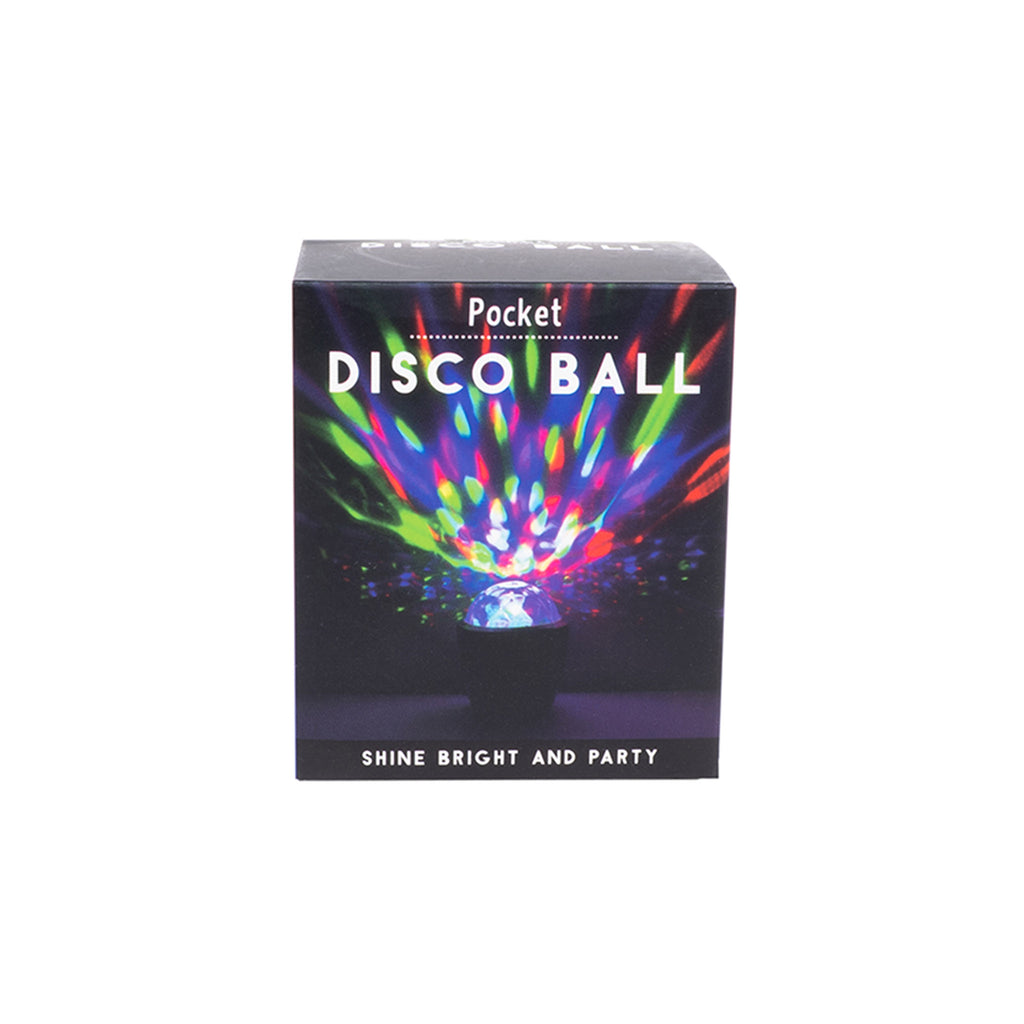 Fizz Creations Pocket Disco Ball in box packaging, front view.