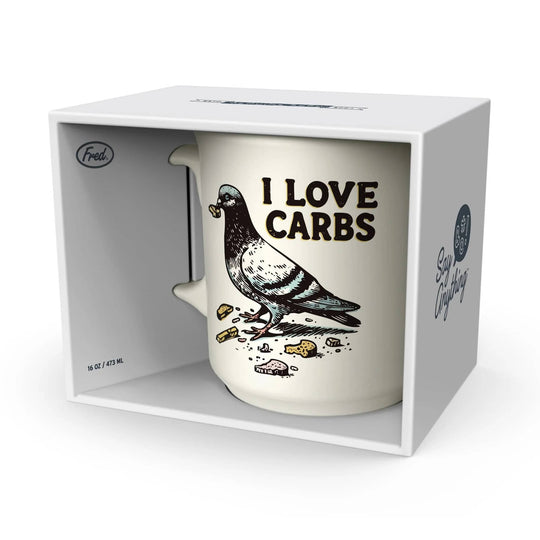 "I Love Carbs" Pigeon Mug