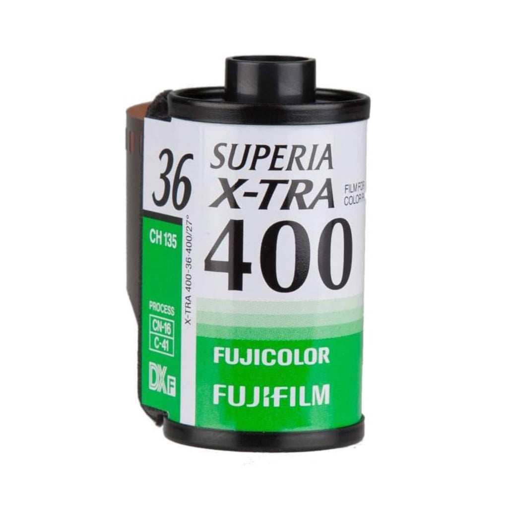 Roll of Fujifilm Fujicolor Superia X-TRA 35mm color negative film, ISO 400.