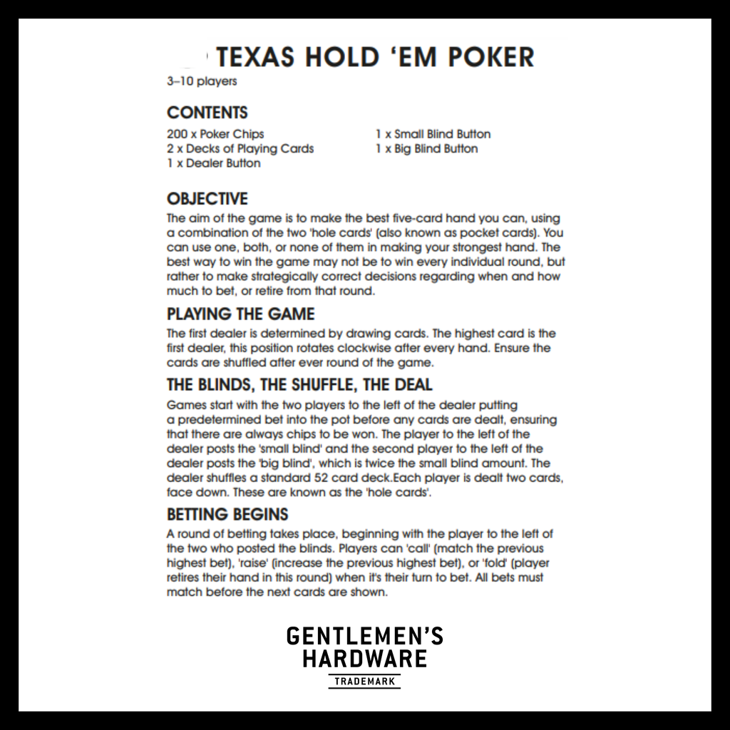 gentlemens hardware texas hold em poker