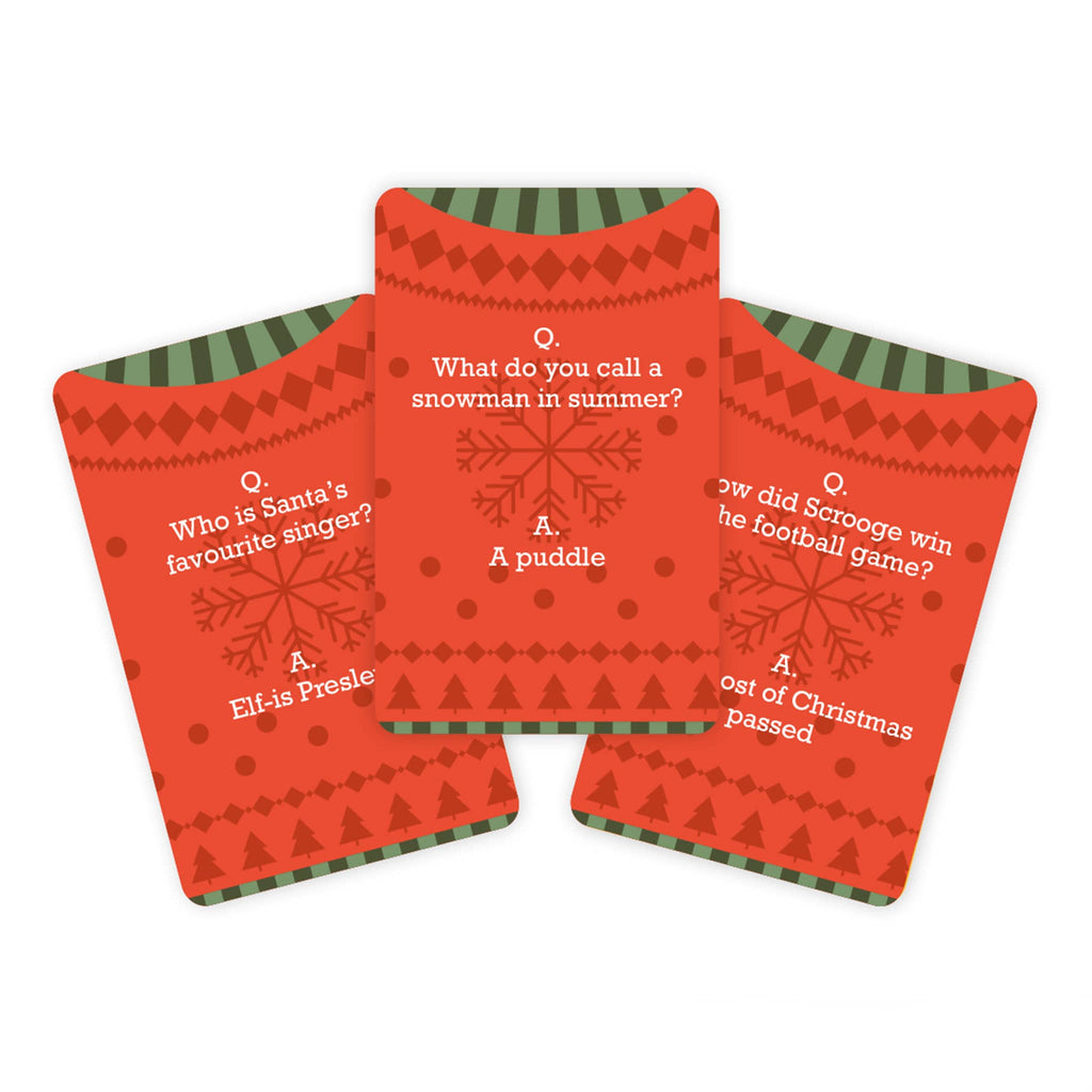 Gift Republic Christmas Dad Jokes, sample cards.