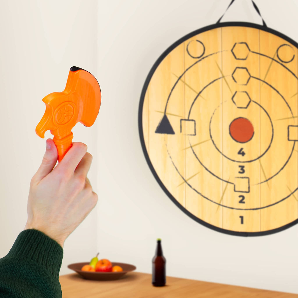 Gift Republic Bar Battle Axe Throwing Drinking Game in play.