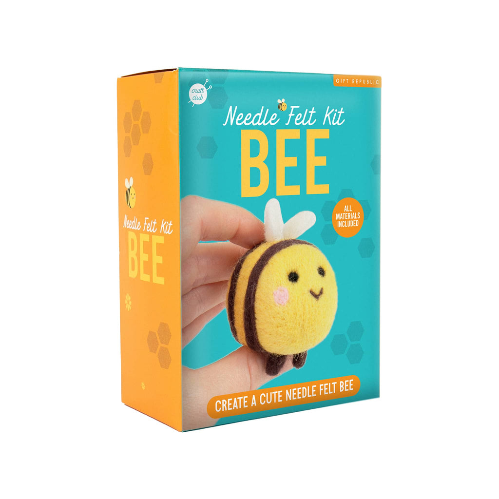 Gift Republic Bee Needle Felt Kit in box packaging, front angle view.
