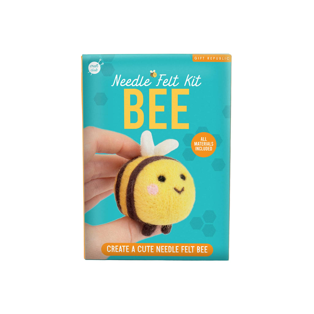 Gift Republic Bee Needle Felt Kit in box packaging, front view.