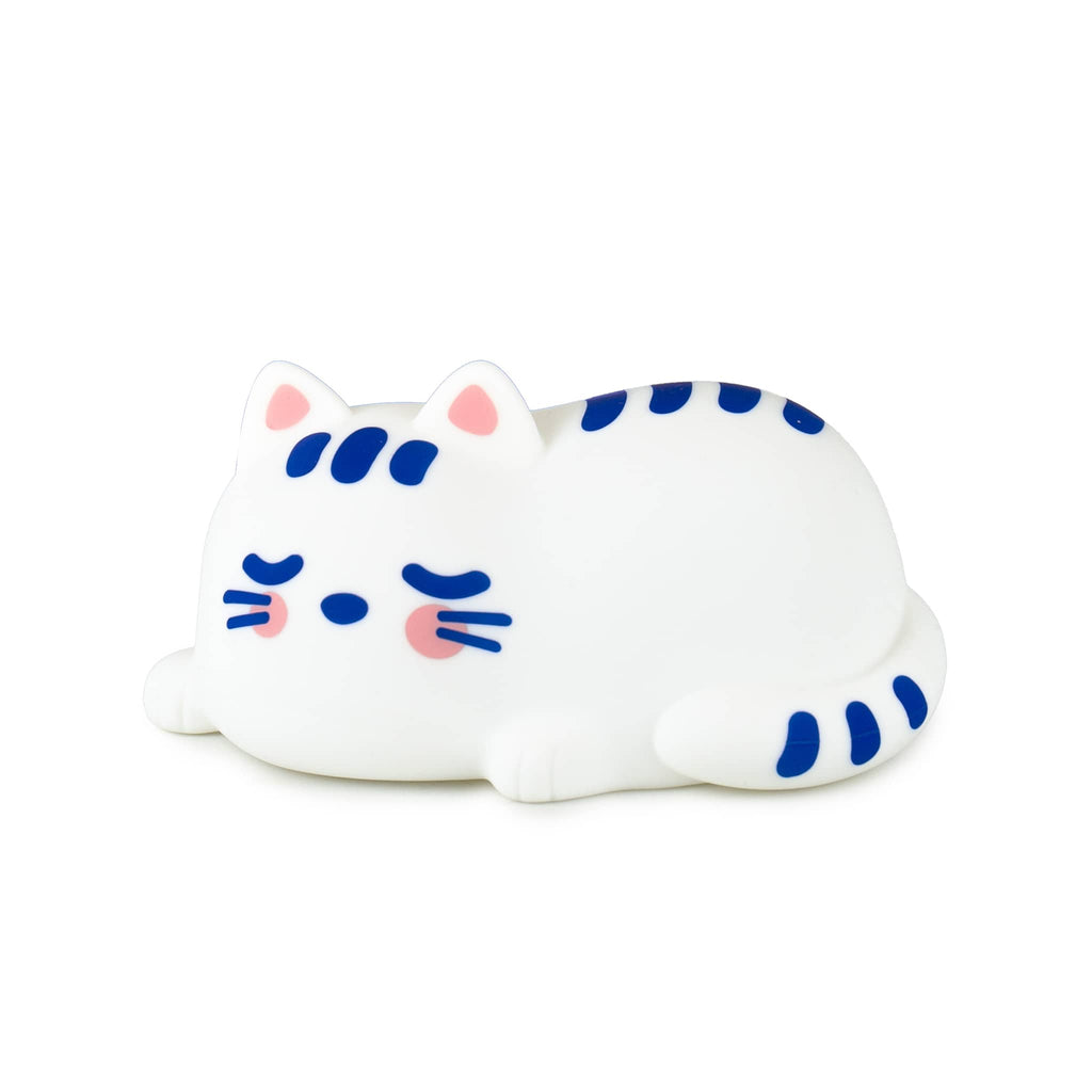 Gift Republic Cat Nap soft touch silicone lamp front view.