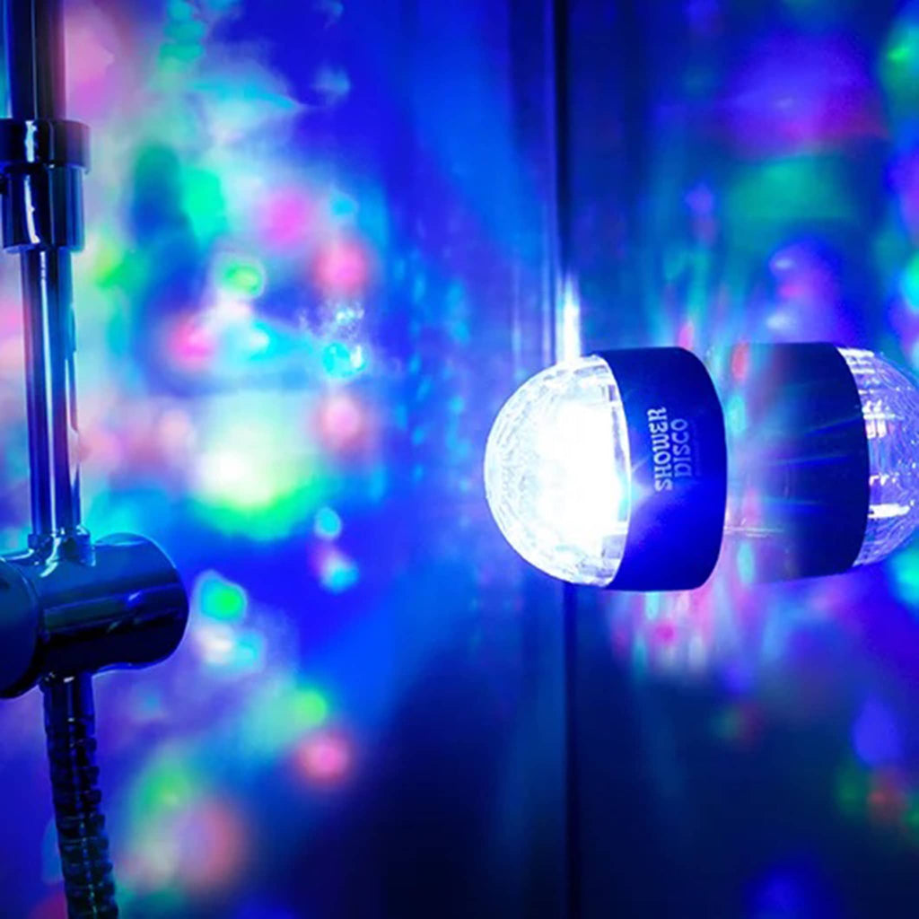 Gift Republic Waterproof Shower Disco Light in use.
