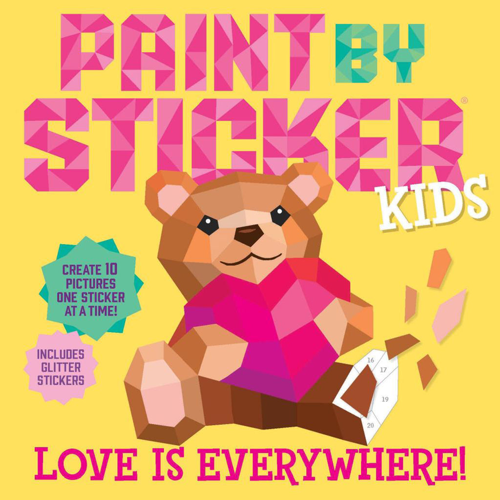 hachette paint by sticker kids love is everywhere front cover.