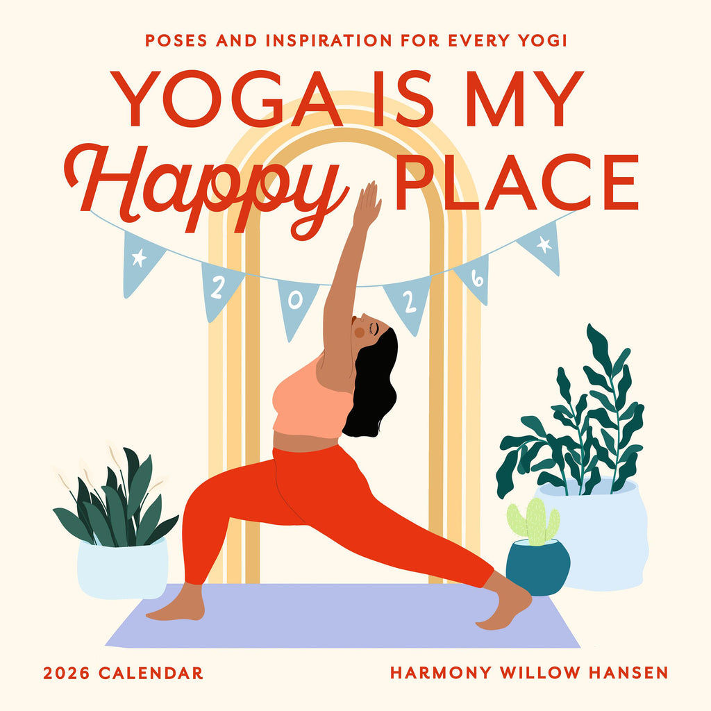 hachette yoga is my happy place wall calendar 2026