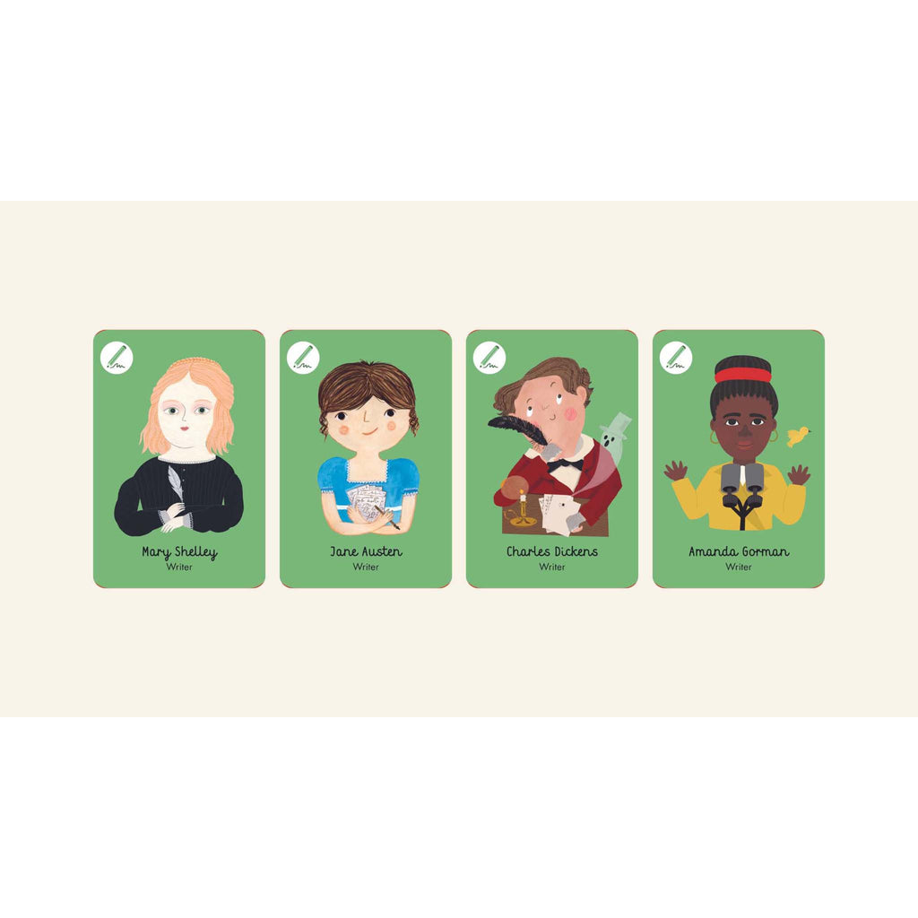Hachette little people big dreams dream team go fish card game, sample cards.
