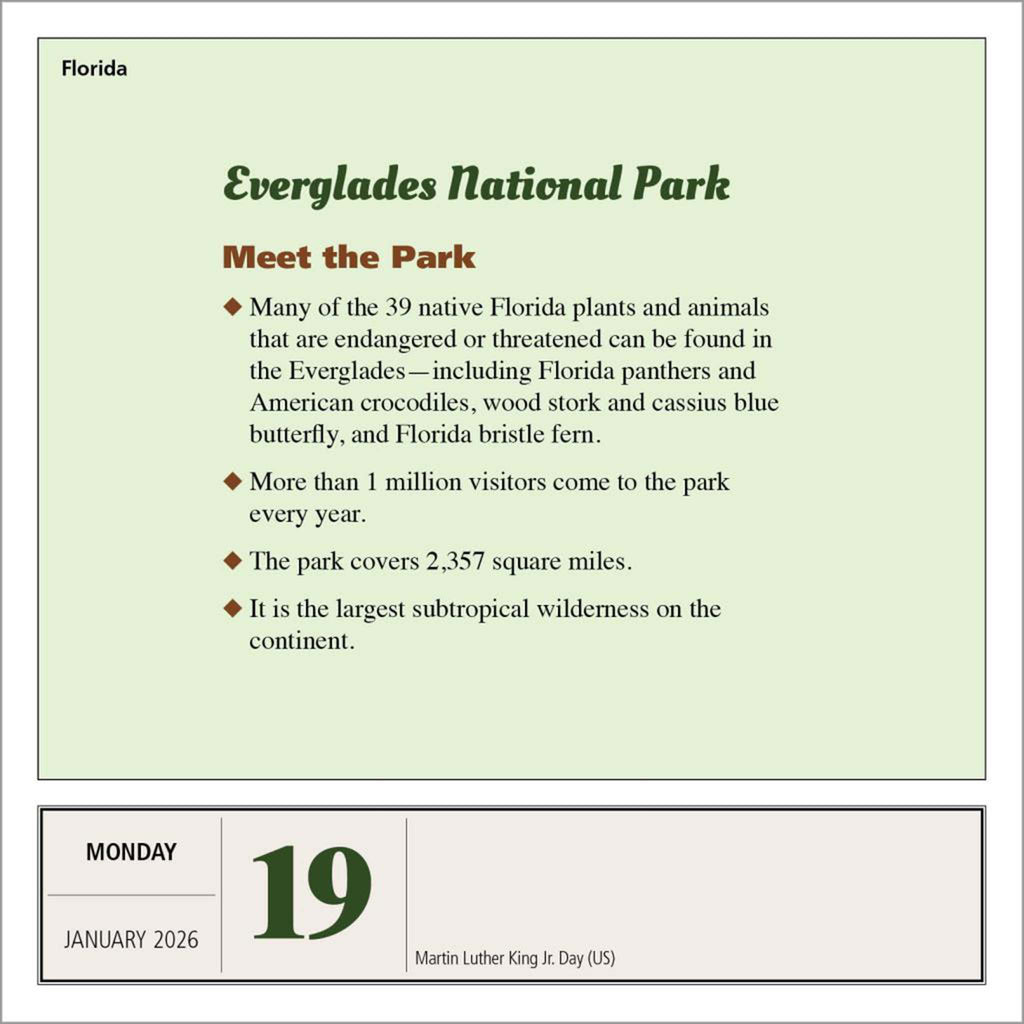 hachette national parks page a day