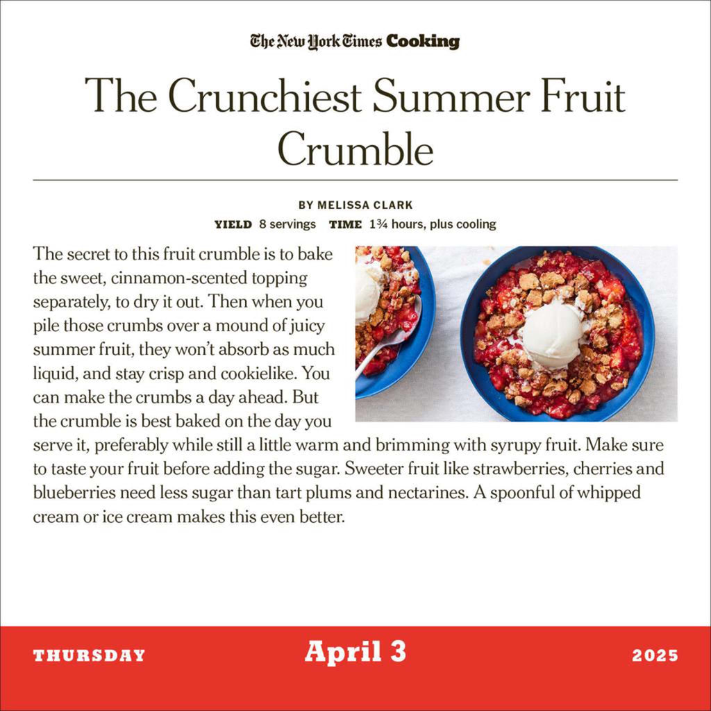 hachette new york times cooking page a day