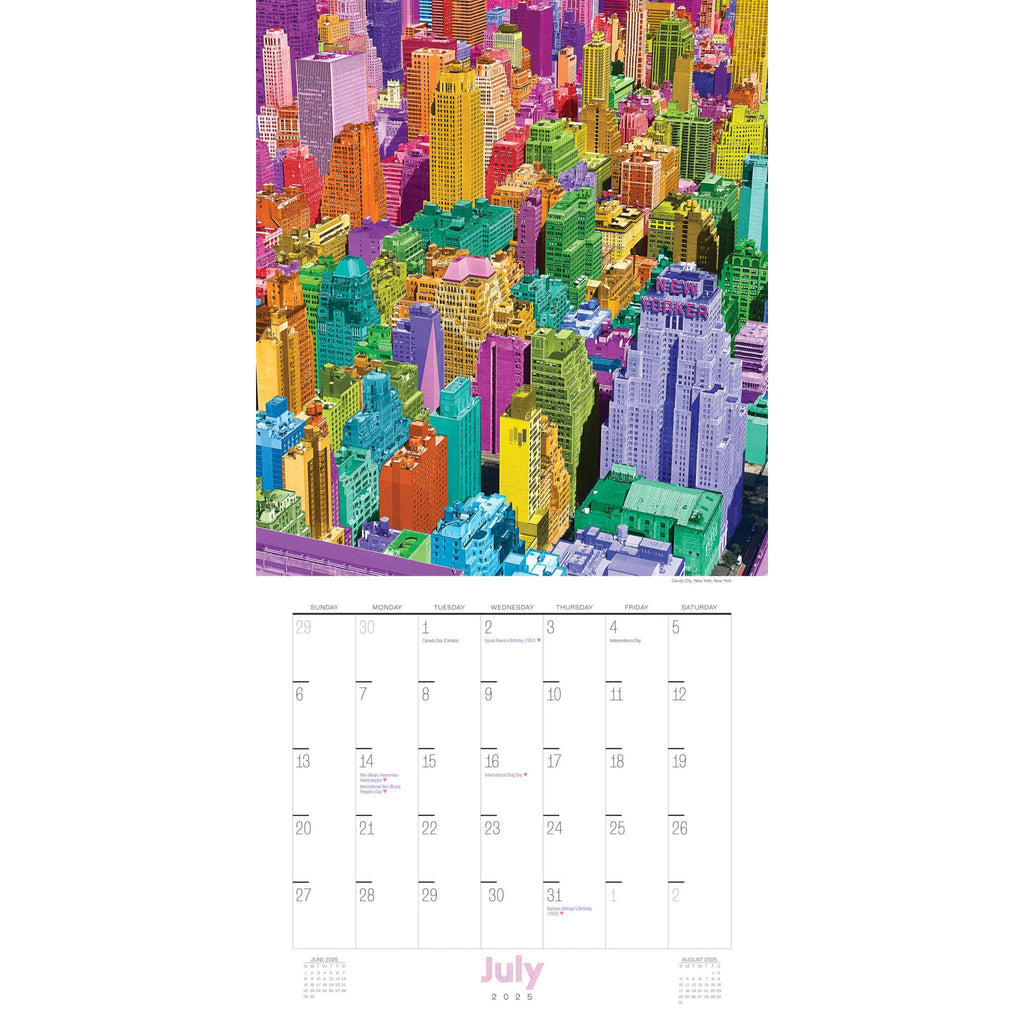 hachette rainbows wall calendar 2025