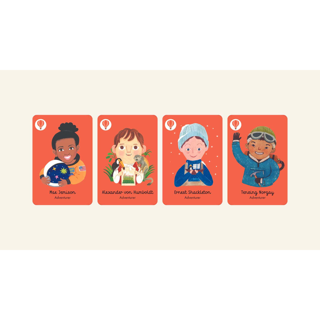 Hachette little people big dreams dream team go fish card game, sample cards.