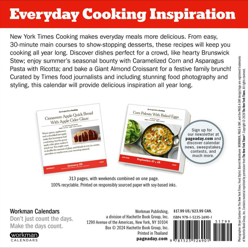 hachette new york times cooking page a day