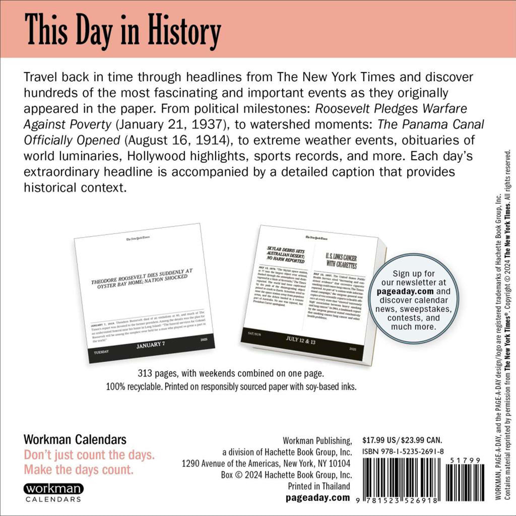 hachette new york times headlines in history page a day