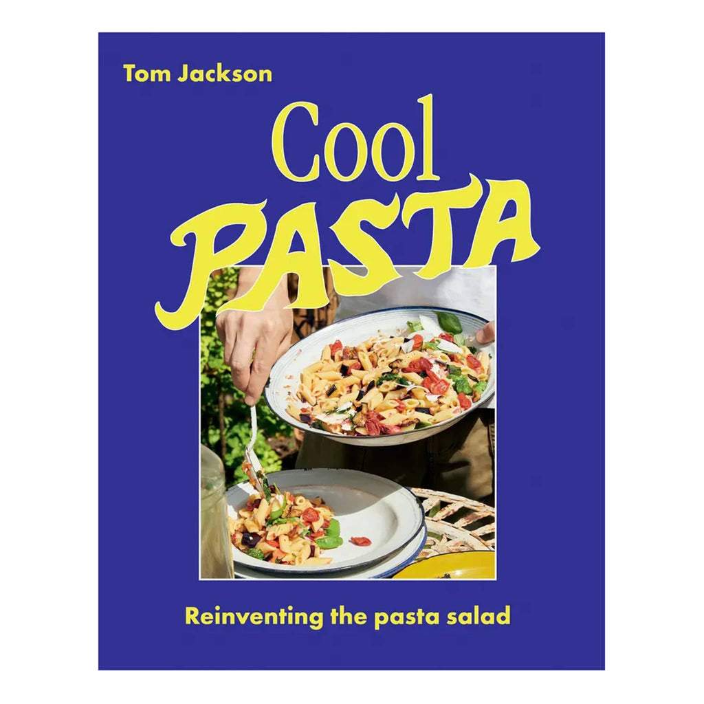 Book cover of 'Cool Pasta' by Tom Jackson with a blue background and pasta dish image.