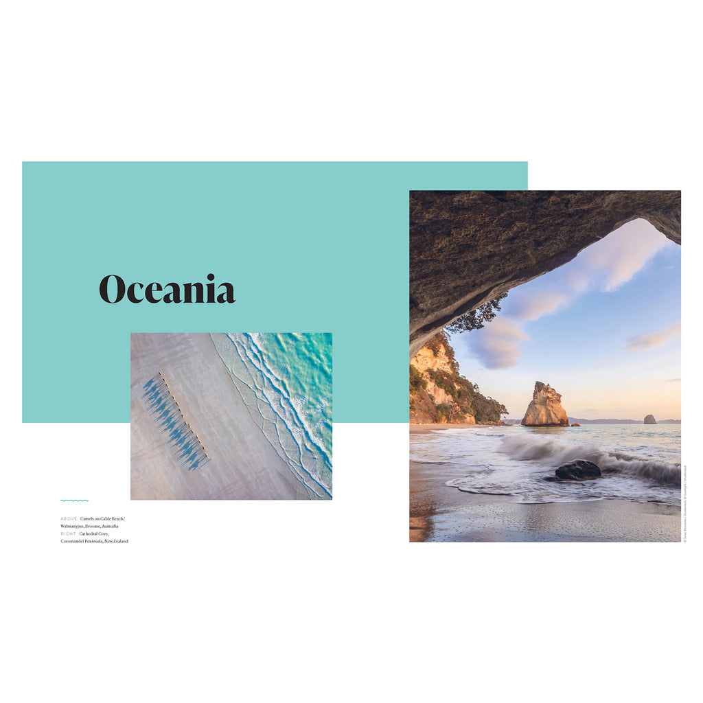 Hachette Lonely Planet Best Beaches: 100 of the World's Most Incredible Beaches hardcover book, Oceania chapter opener.
