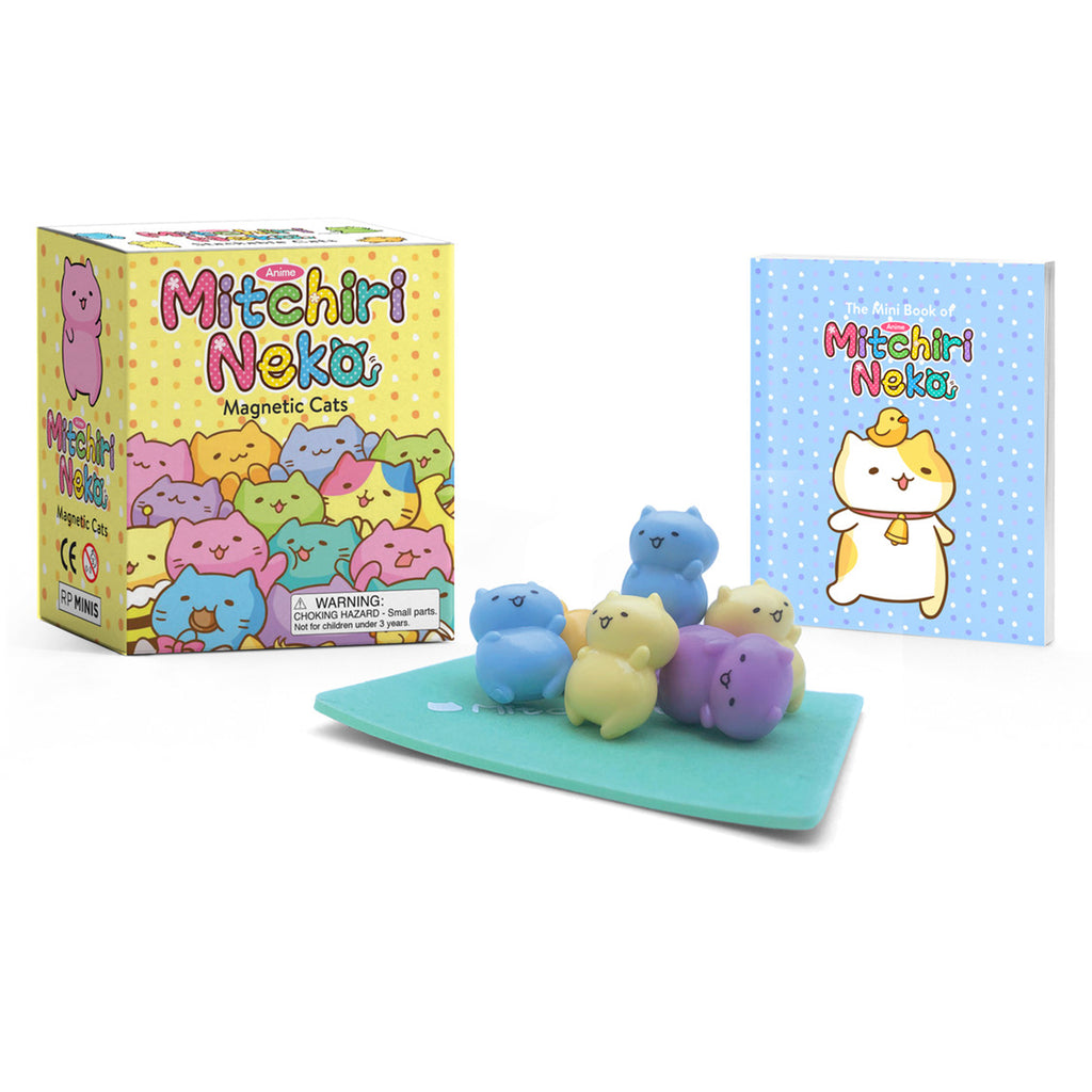 Hachette Mitchiri Neko Magnetic Cats mini kit with figurines, mini book and box packaging.