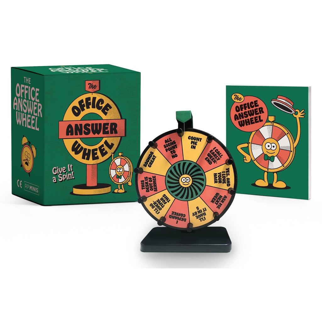 Hachette Running Press The Office Answer Wheel Mini kit with spinnable wheel, mini book and box packaging.
