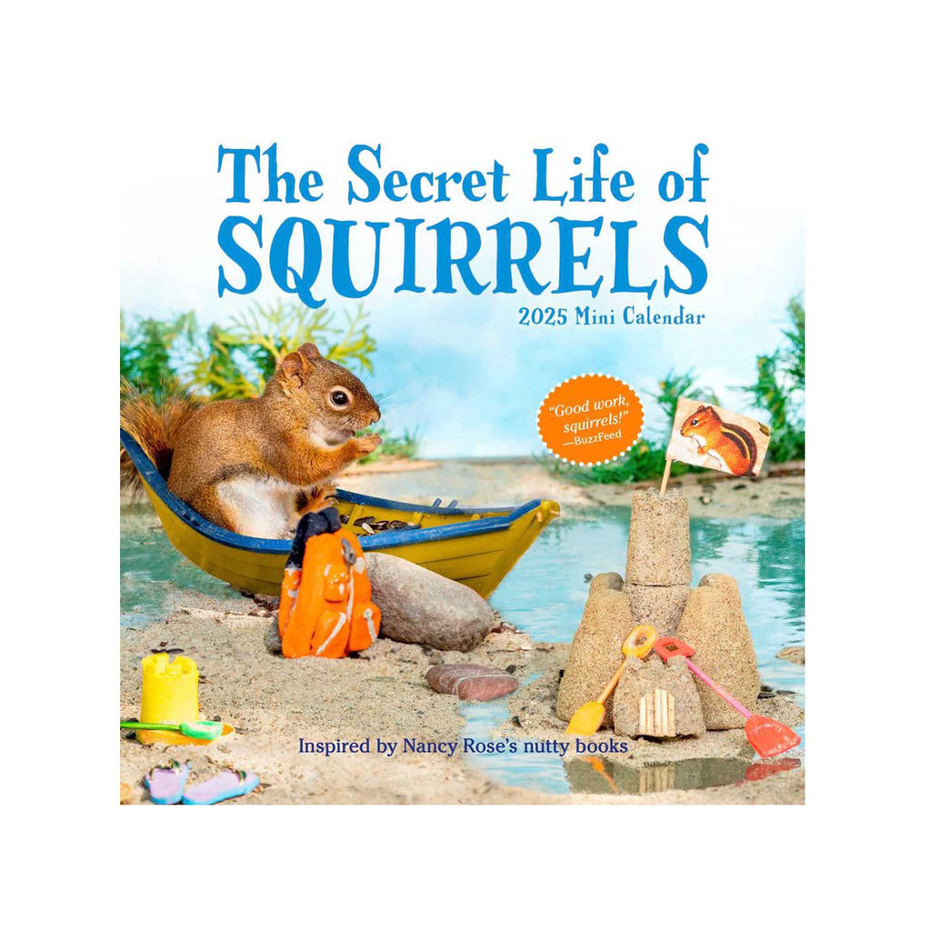 Hachette 2025 The Secret Life of Squirrels mini wall calendar, front cover.