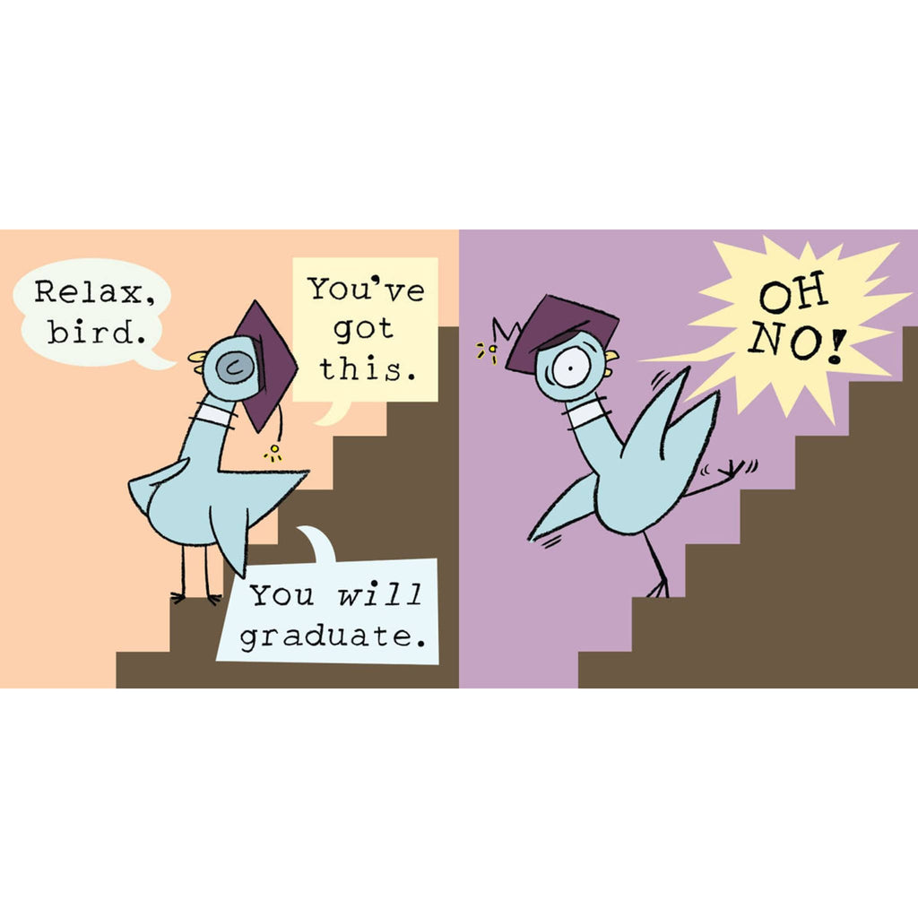 Hachette Will the Pigeon Graduate? by Mo Willems kids picture book, sample page 2.
