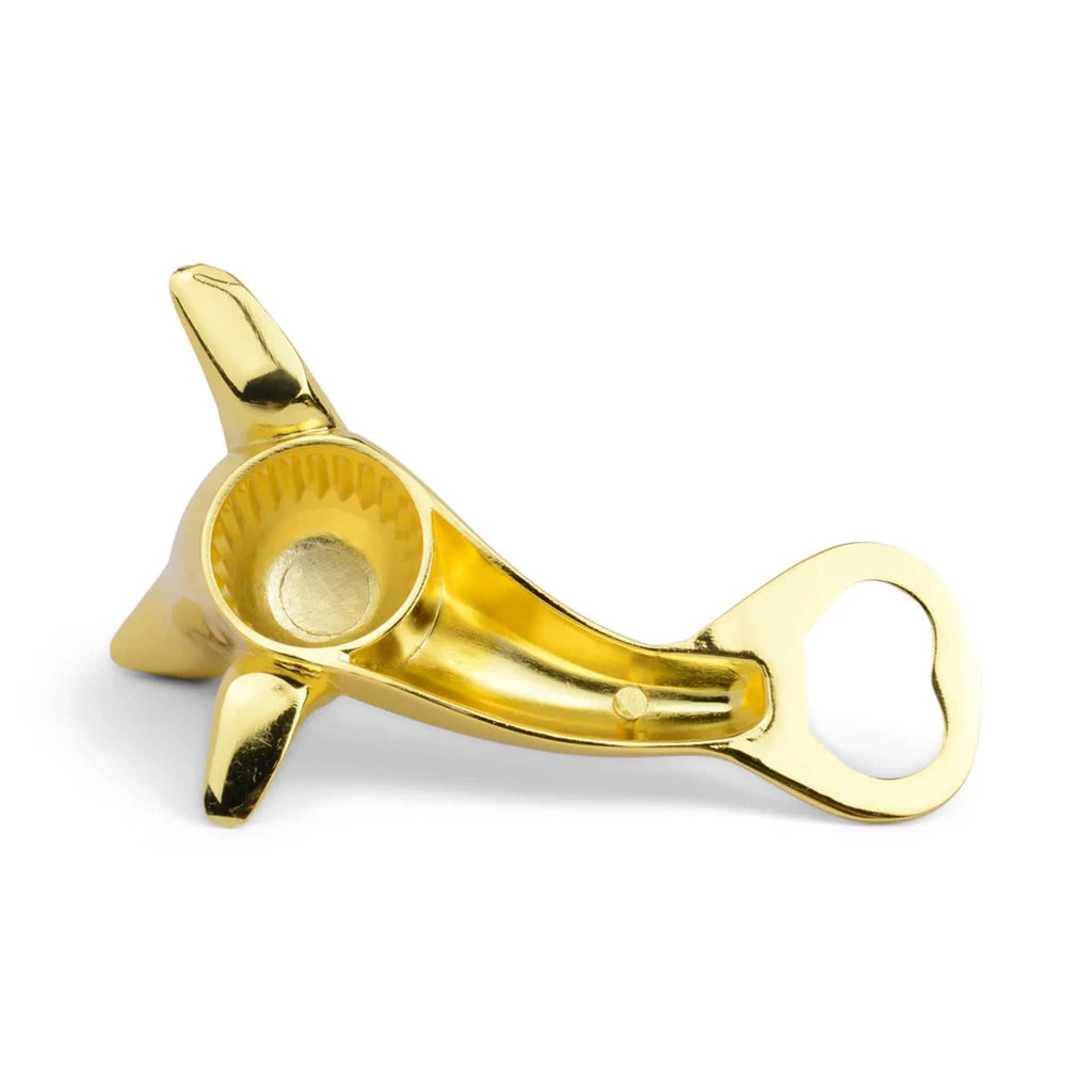 Here's How The Blu Gold Stainless Steel Bottle Opener, bottom view.