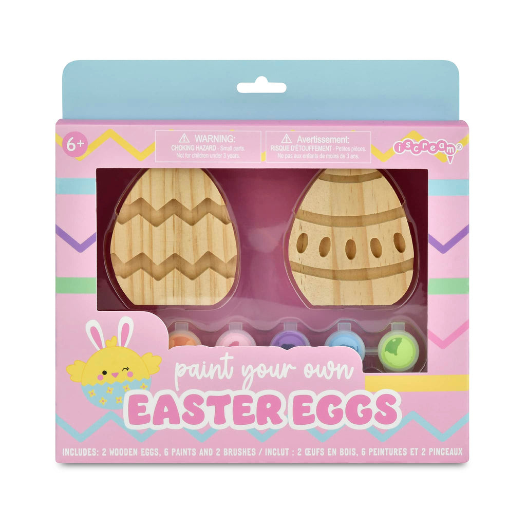 iScream Paint Your Own Easter Eggs kids craft kit in box packaging, front view.