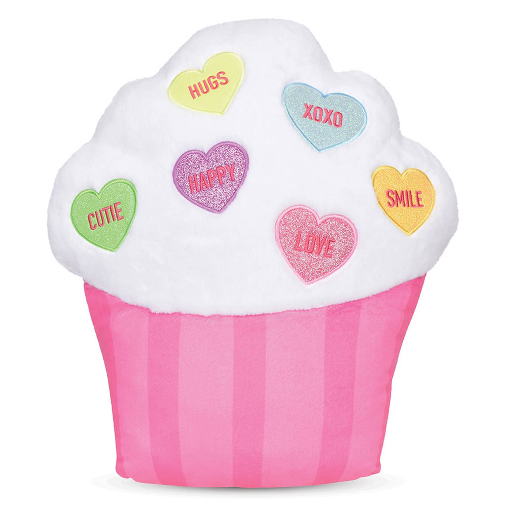 iScream Sweet Talk Cupcake Plush, front view.