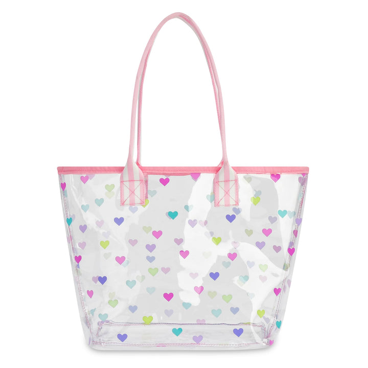 Heart Confetti Clear Tote Bag