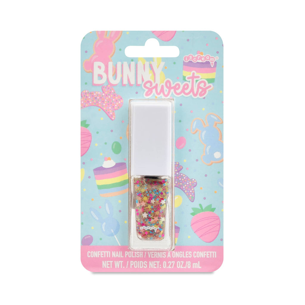 iScream Bunny Sweets Kid Confetti Nail Polish on card packaging.