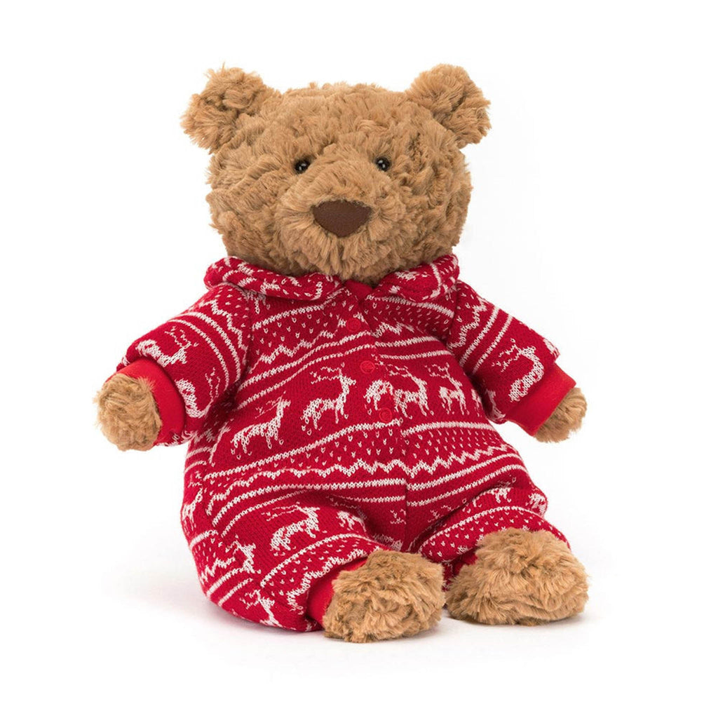 jellycat bartholomew bear winter pyjamas