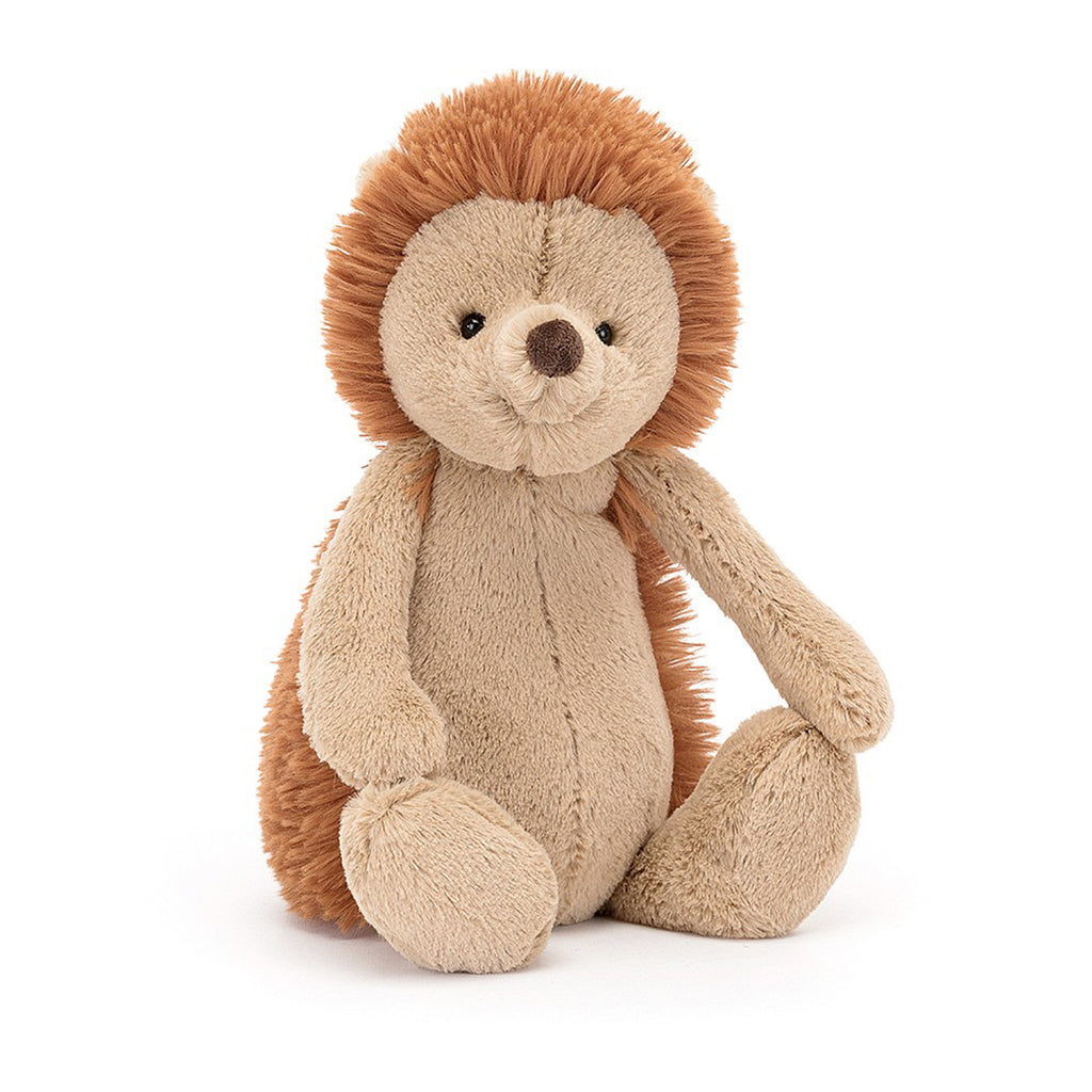 jellycat bashful hedgehog plush toy front view.