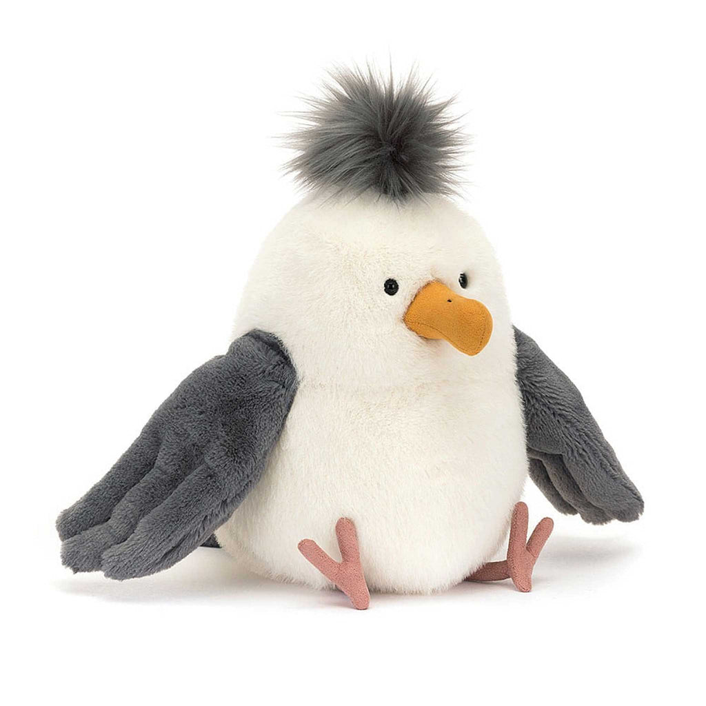 Jellycat Chip Seagull plush toy, front view.