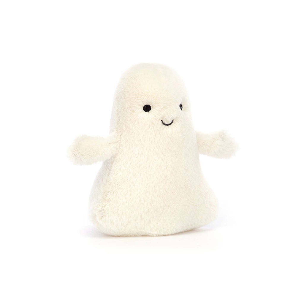 Jellycat Ooky Ghost plush toy, front view.