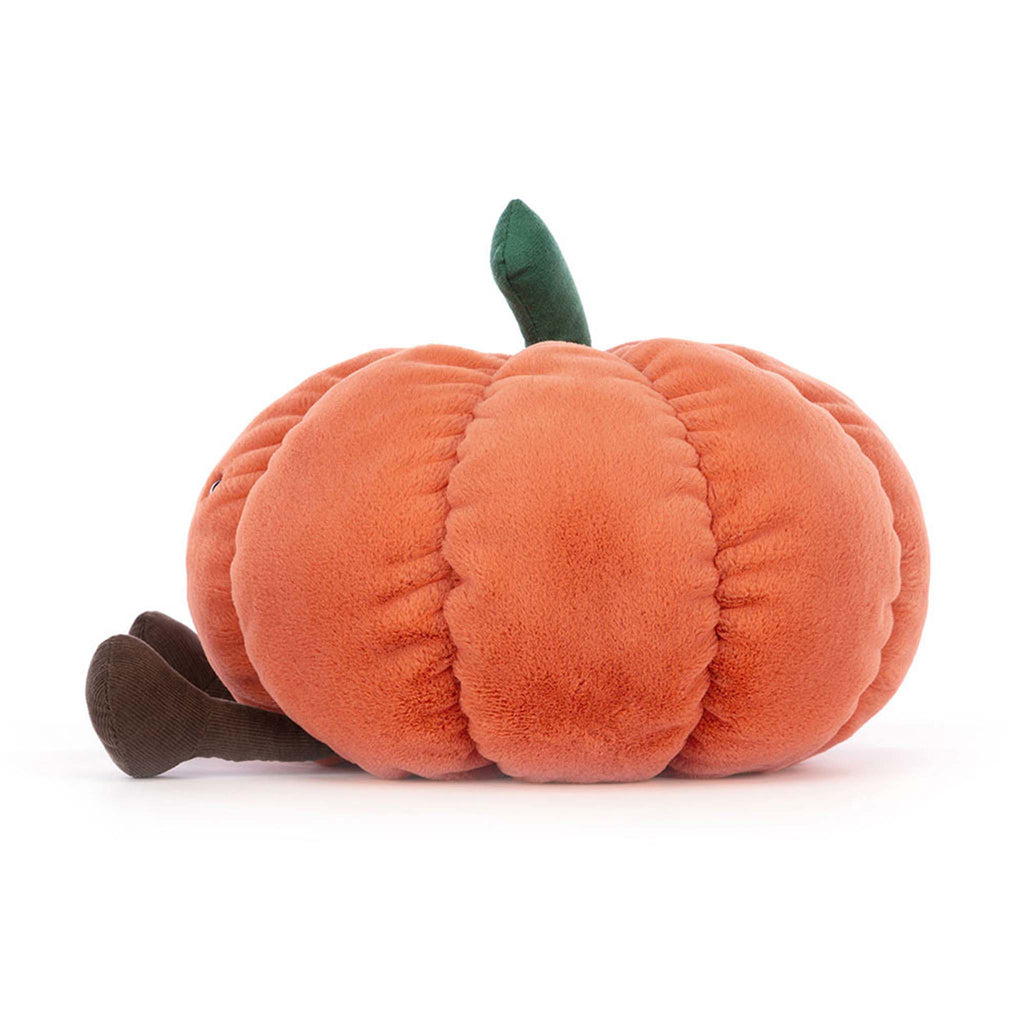 Jellycat Amuseables Pumpkin, side view.