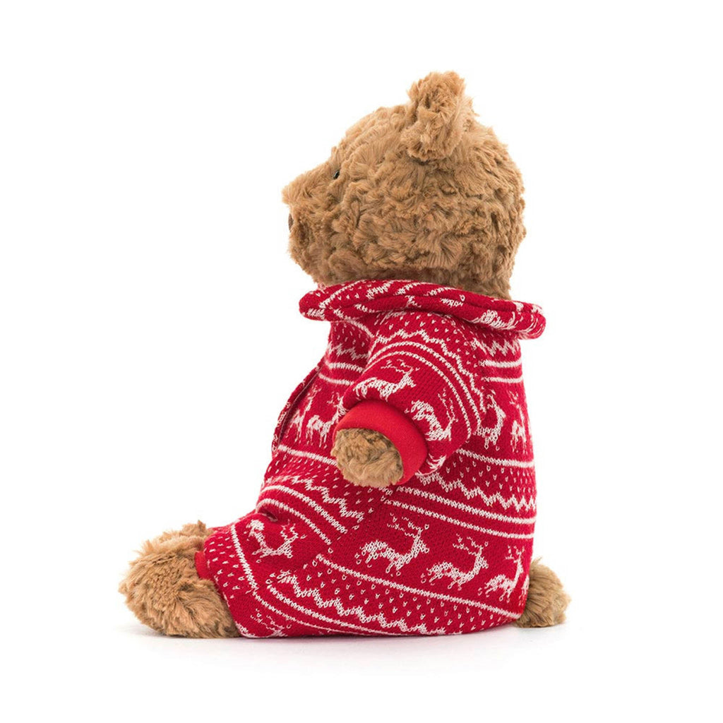 jellycat bartholomew bear winter pyjamas