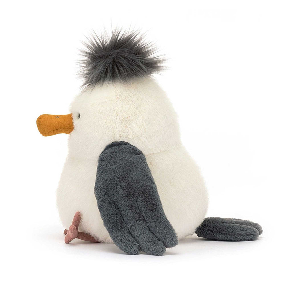 Jellycat Chip Seagull plush toy, side view.