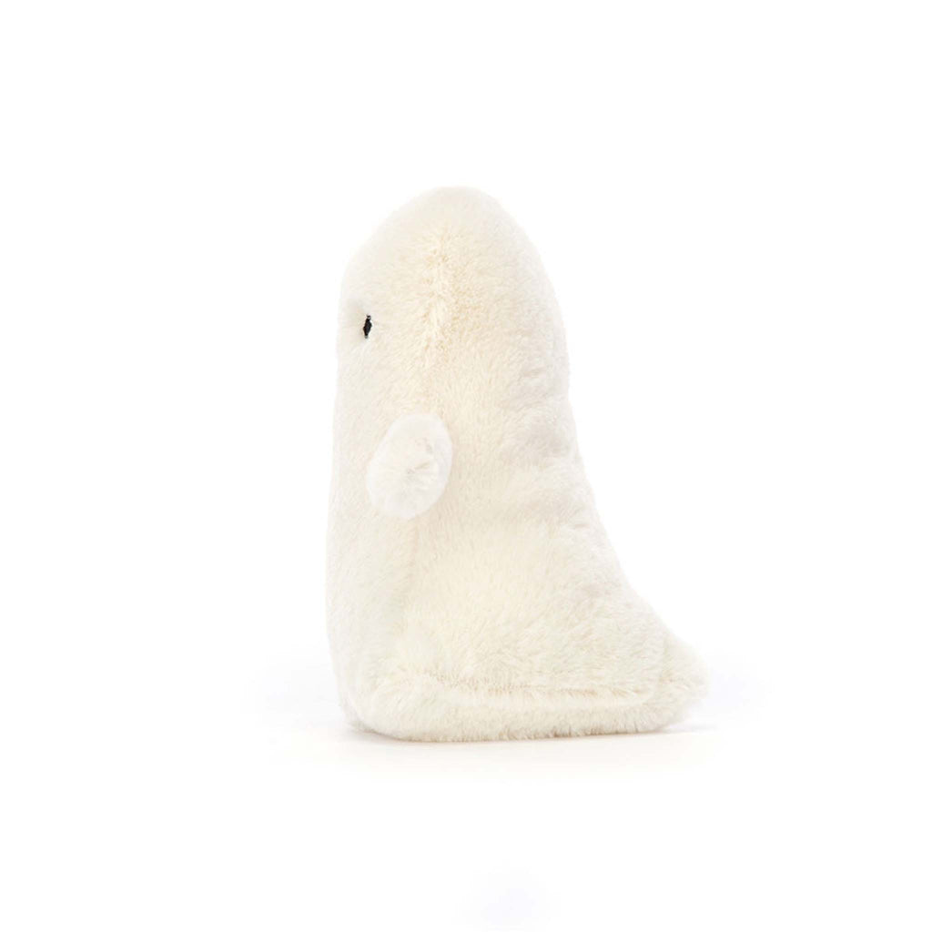 Jellycat Ooky Ghost plush toy, side view.