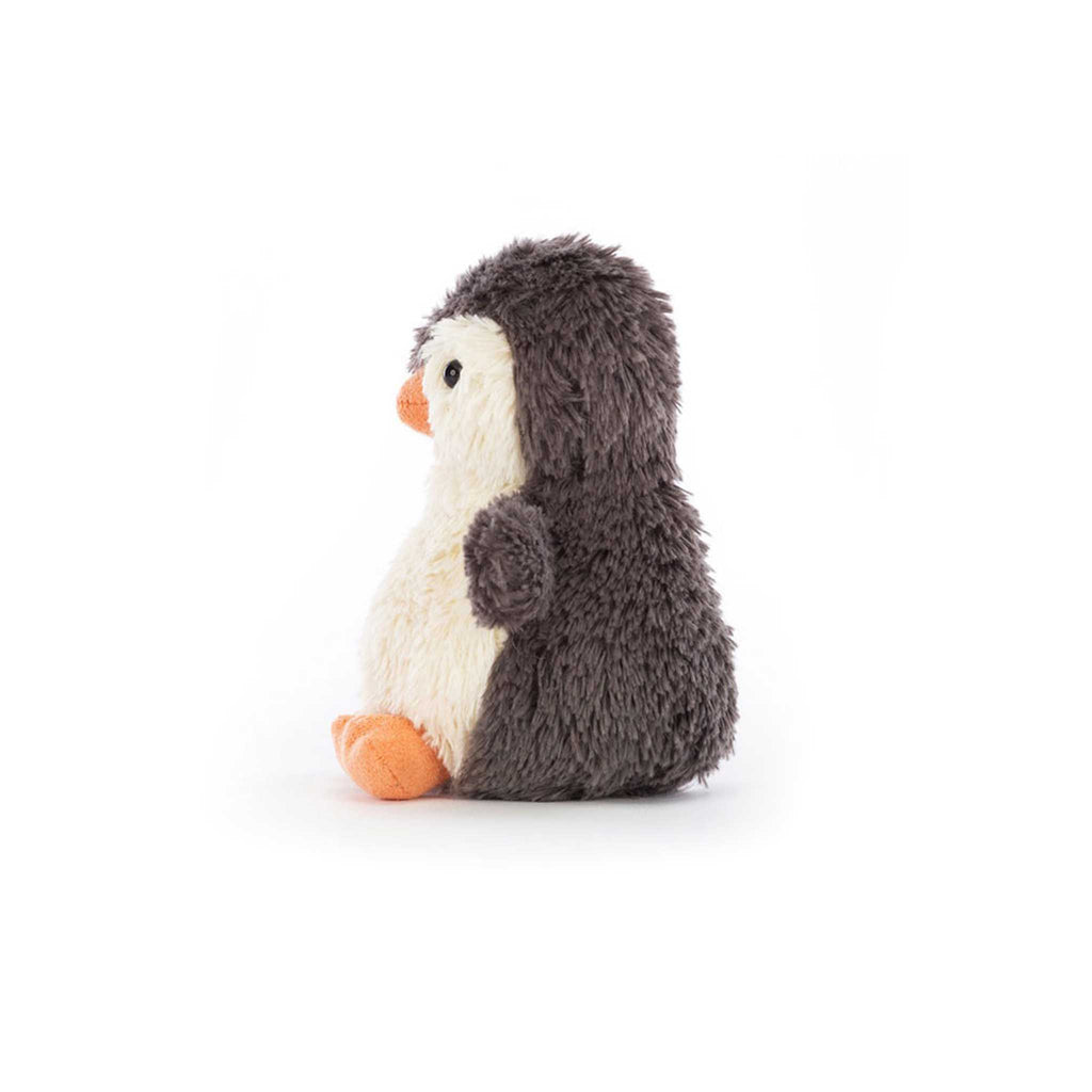 jellycat peanut penguin small, side view.