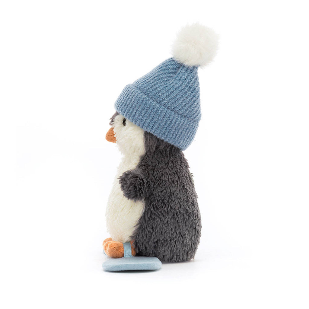 jellycat peanut penguin snowboarding