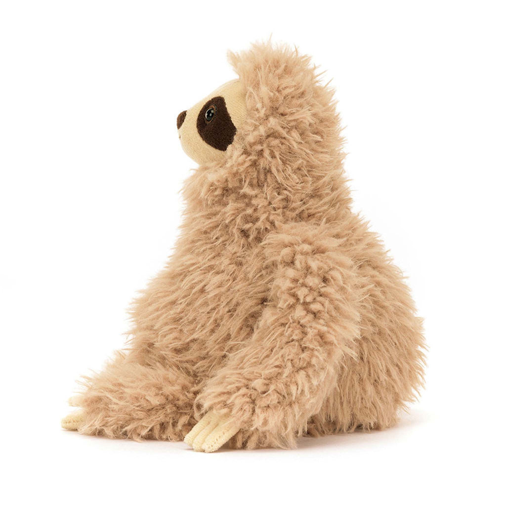 Jellycat Selma Sloth plush toy, side view.