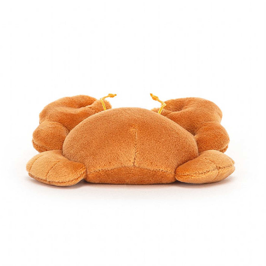 Jellycat Sensational Seafood Crab plush toy, back view.