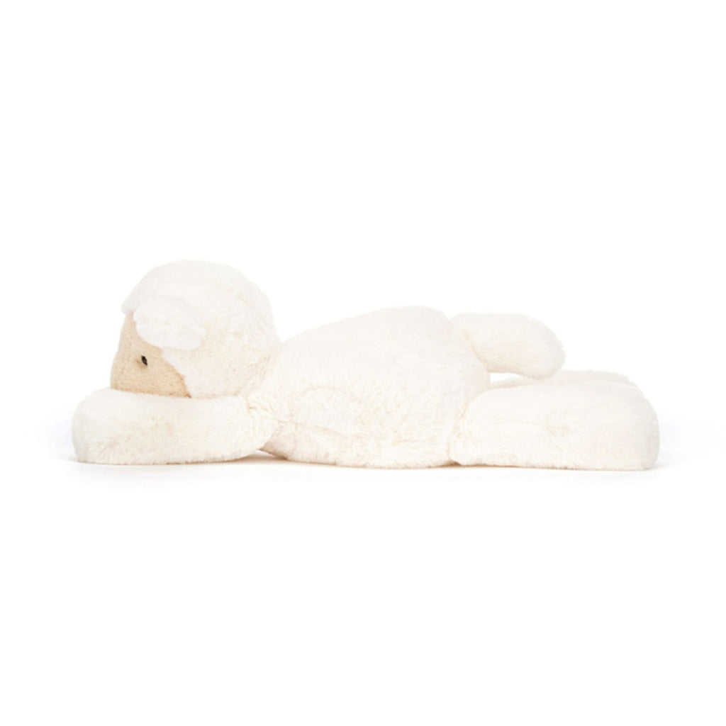 Jellycat Smudge Lamb plush toy, side view.