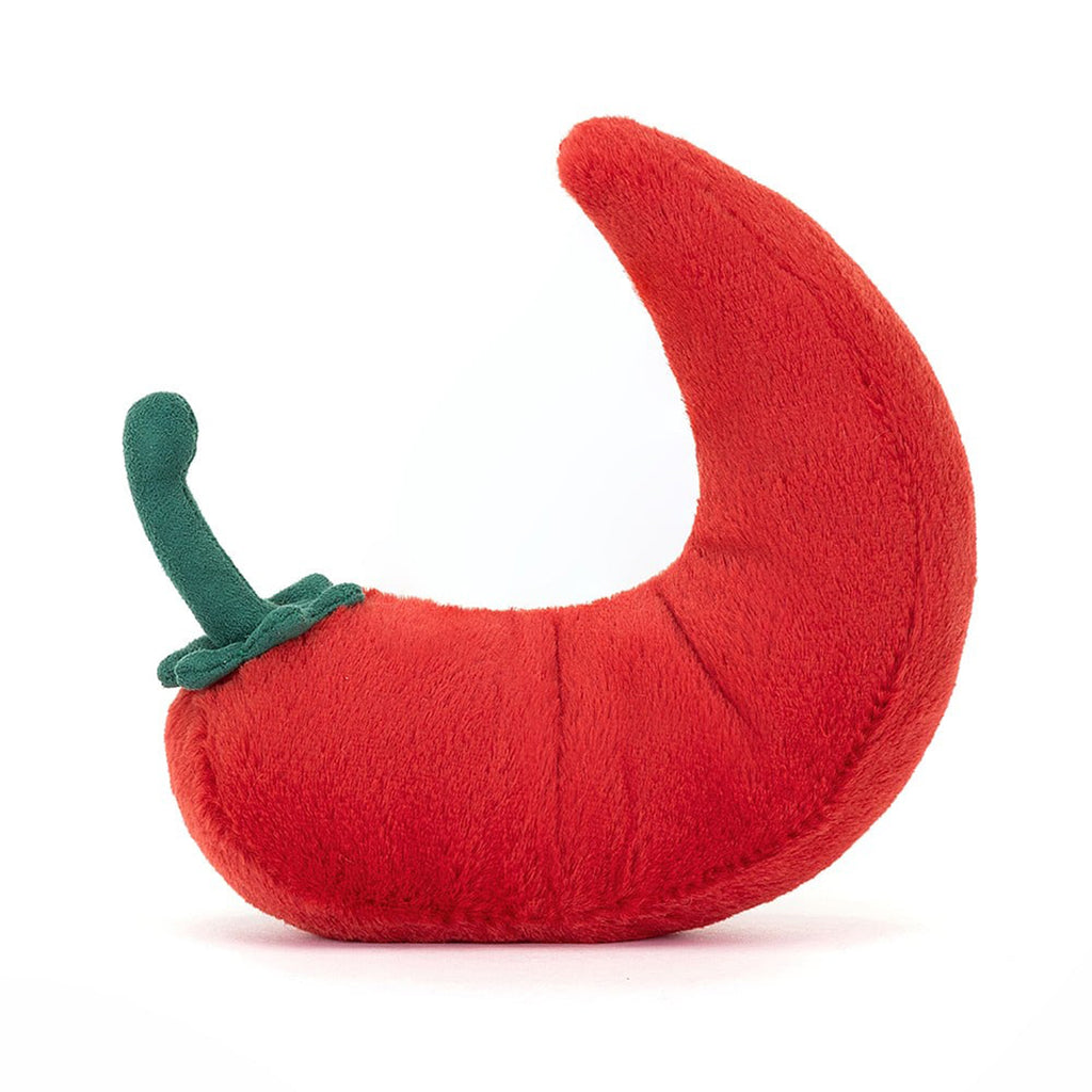 Jellycat Amuseable Chili Pepper plush toy, back view.